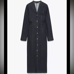 NWT Zara Denim Midi Dress
